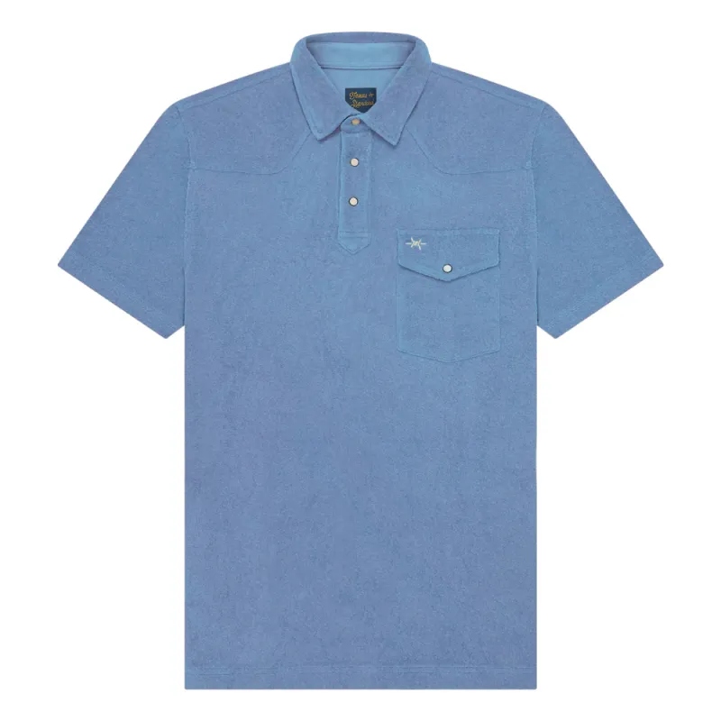 Terlingua Terry Cloth Polo - Heron sold by Texas Standard