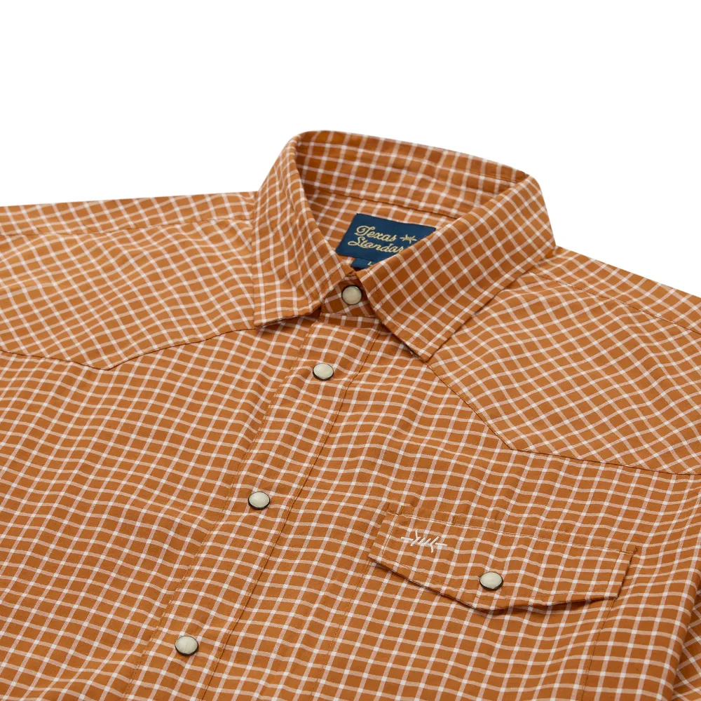 Western Field Shirt - Burnt Orange Check sold by Texas Standard product image thumbnail 2
