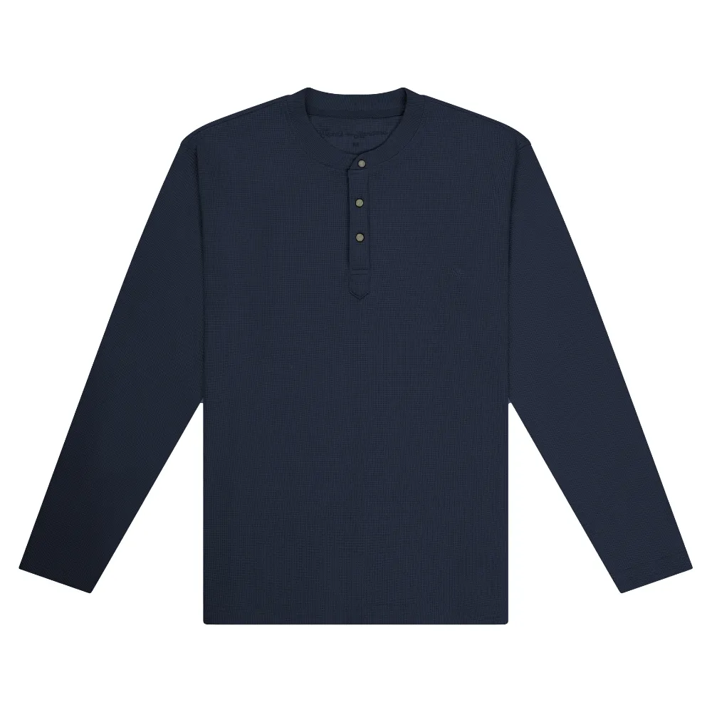 Standard Waffle Henley - Republic Navy sold by Texas Standard