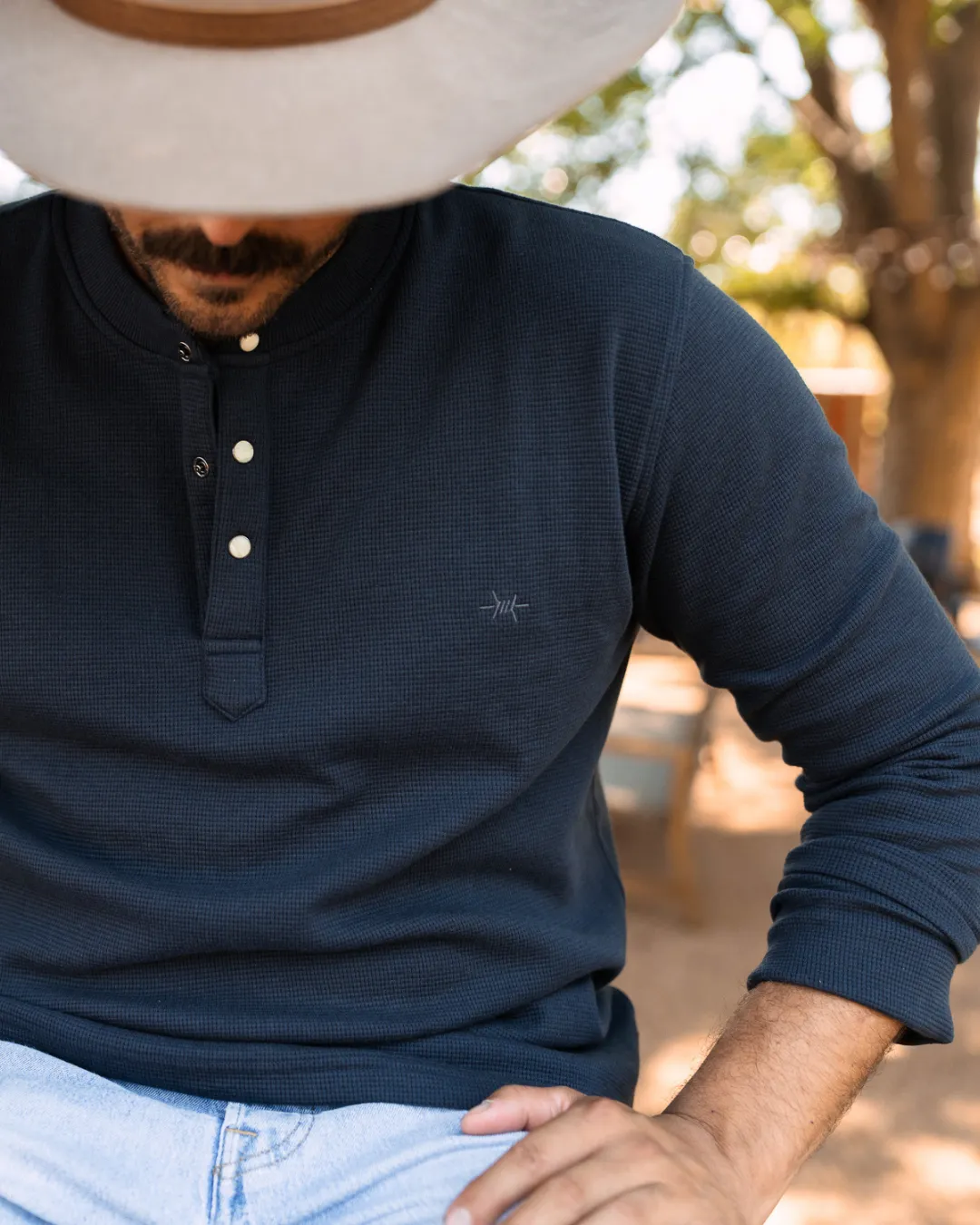 Standard Waffle Henley - Republic Navy sold by Texas Standard product image thumbnail 4