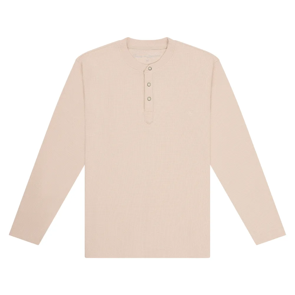 Standard Waffle Henley - Rawhide sold by Texas Standard