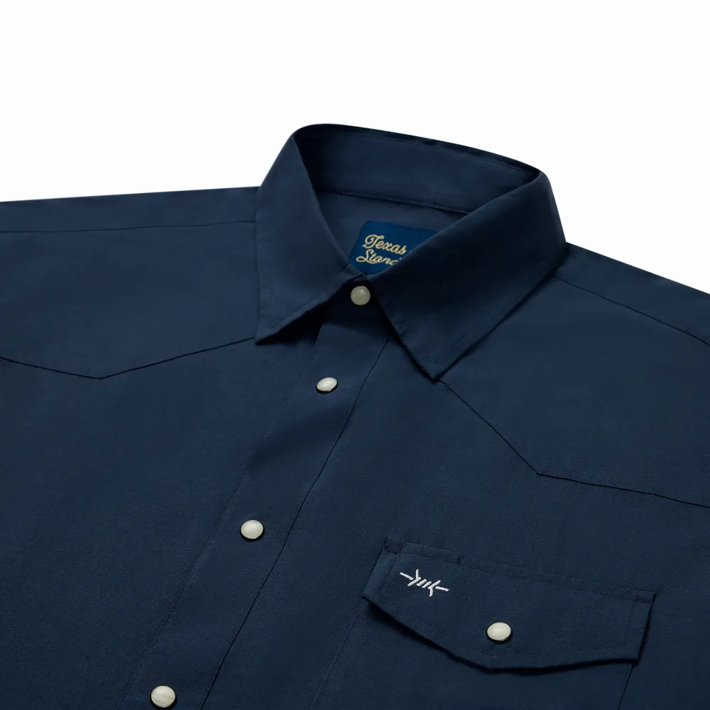 Western Field Shirt Short Sleeve - Navy sold by Texas Standard product image thumbnail 2