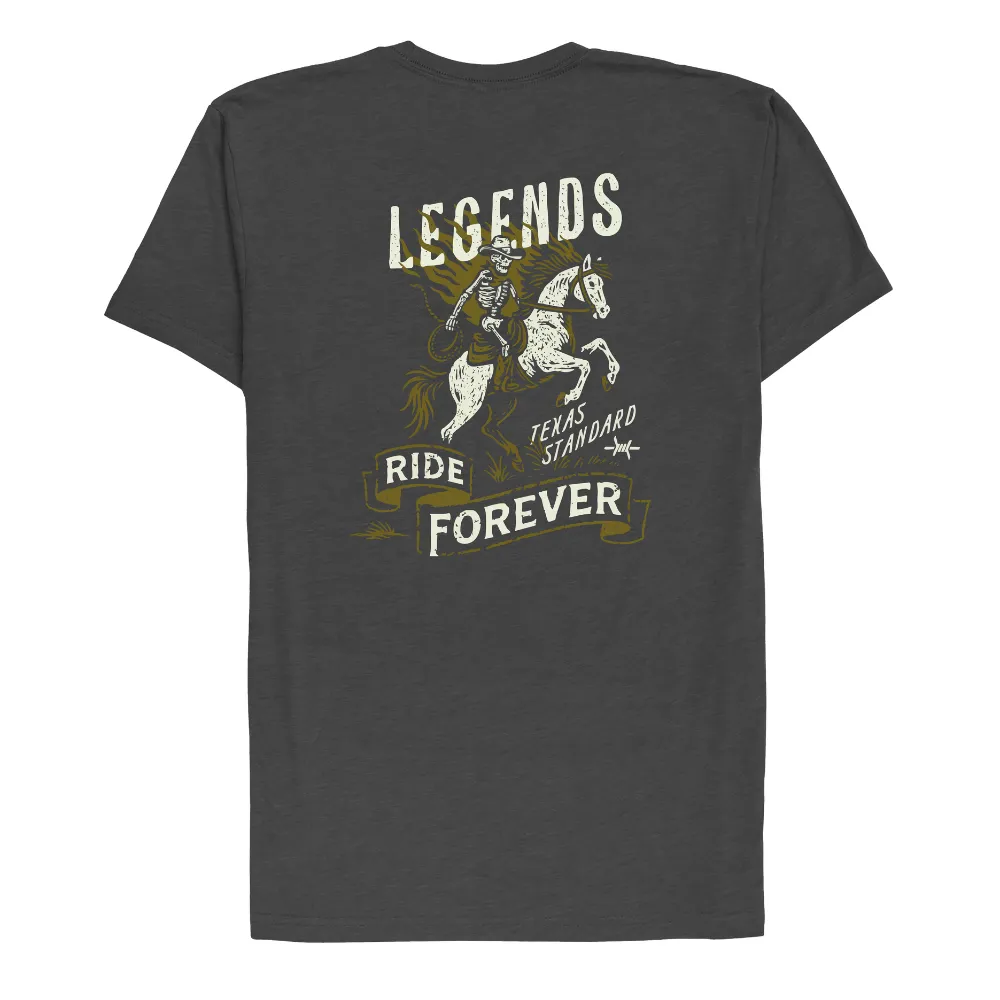 Heritage Printed Tee - Legends Ride Forever sold by Texas Standard