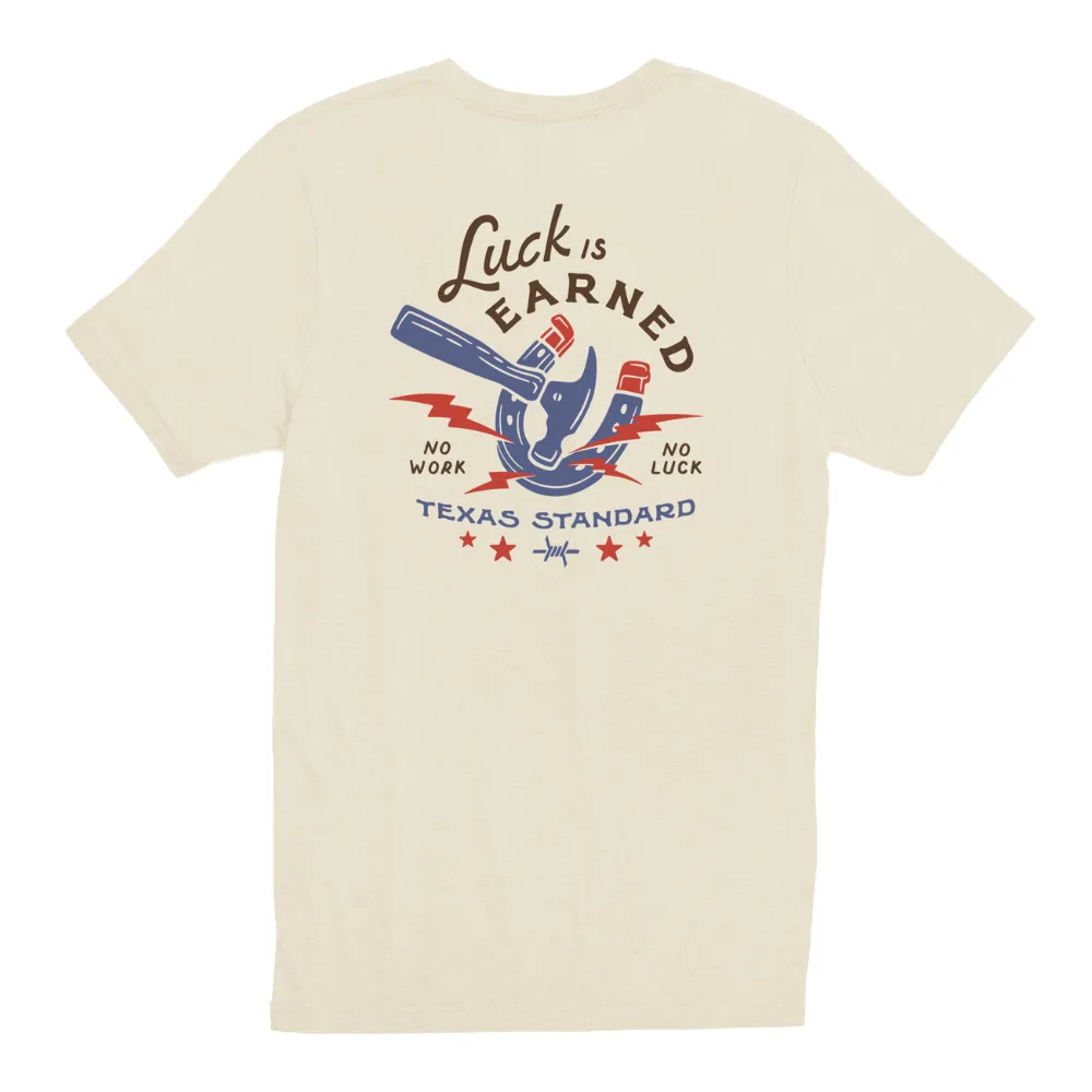 Heritage Printed Tee - No Work No Luck sold by Texas Standard