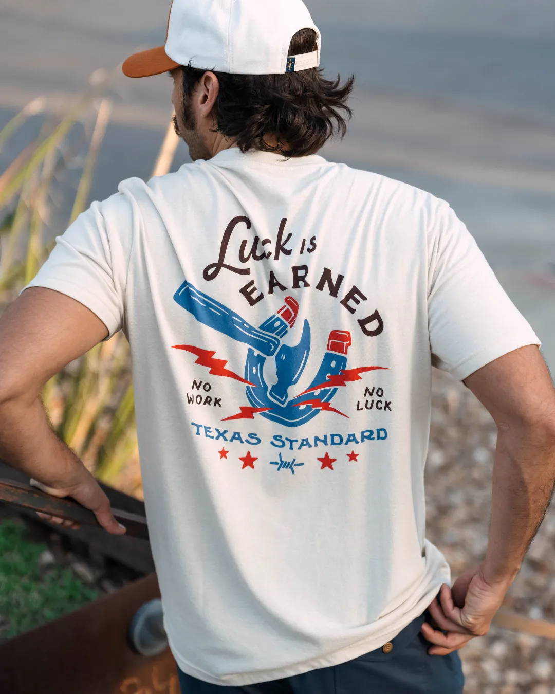Heritage Printed Tee - No Work No Luck sold by Texas Standard product image thumbnail 3
