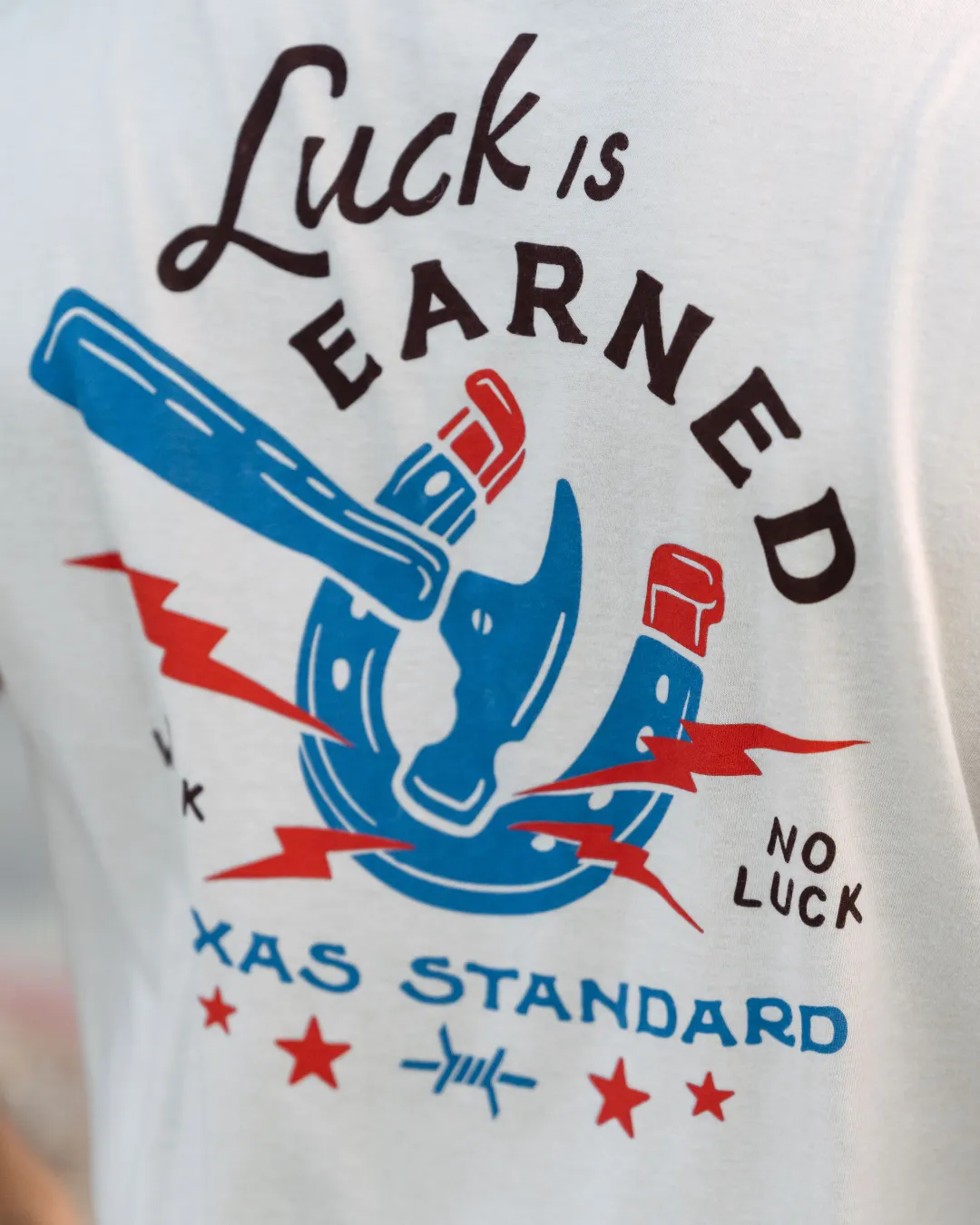 Heritage Printed Tee - No Work No Luck sold by Texas Standard product image thumbnail 4