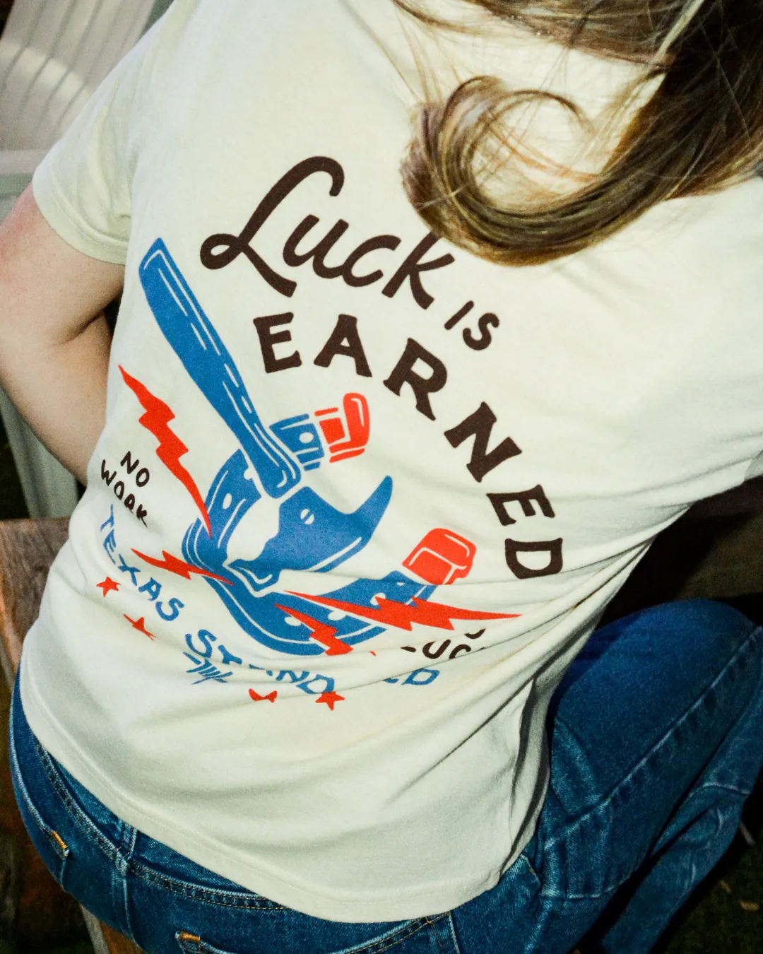 Women's Crop Tee - No Work No Luck sold by Texas Standard product image thumbnail 5