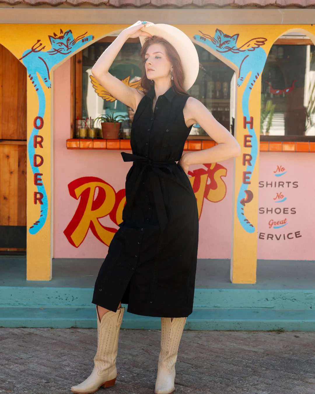 Tejas Guayabera Dress Midi Length - Diablo sold by Texas Standard product image thumbnail 3