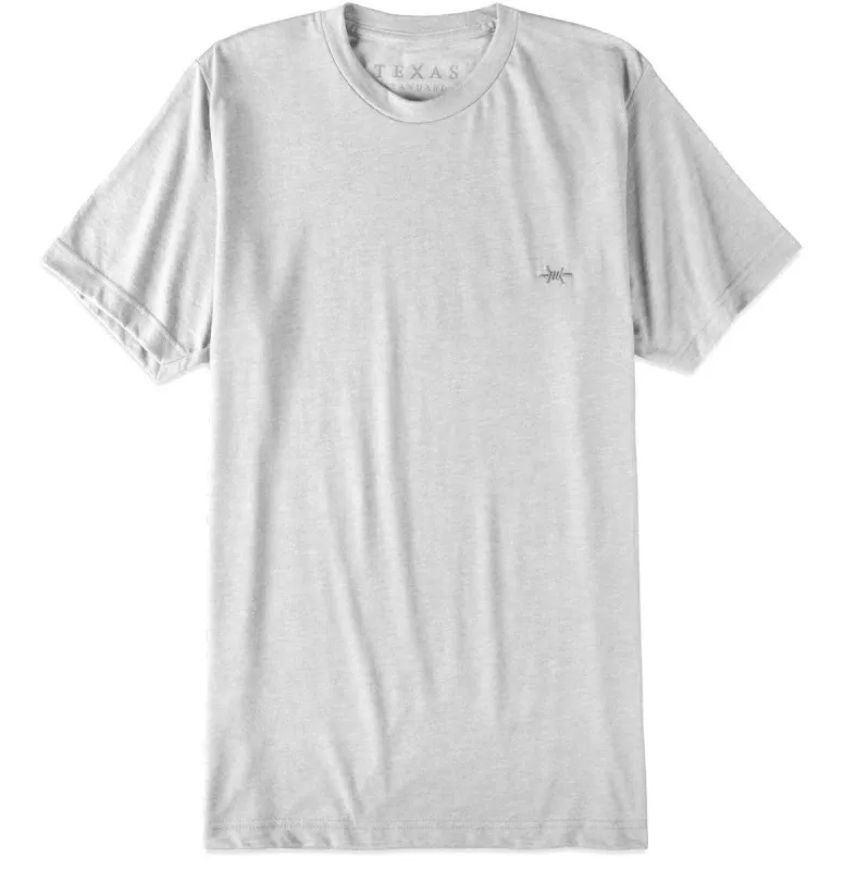 Performance Hybrid Tee - Heather White sold by Texas Standard