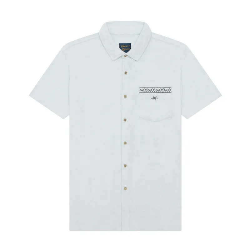 Terlingua Terry Cloth Shirt - Mineral Blue sold by Texas Standard