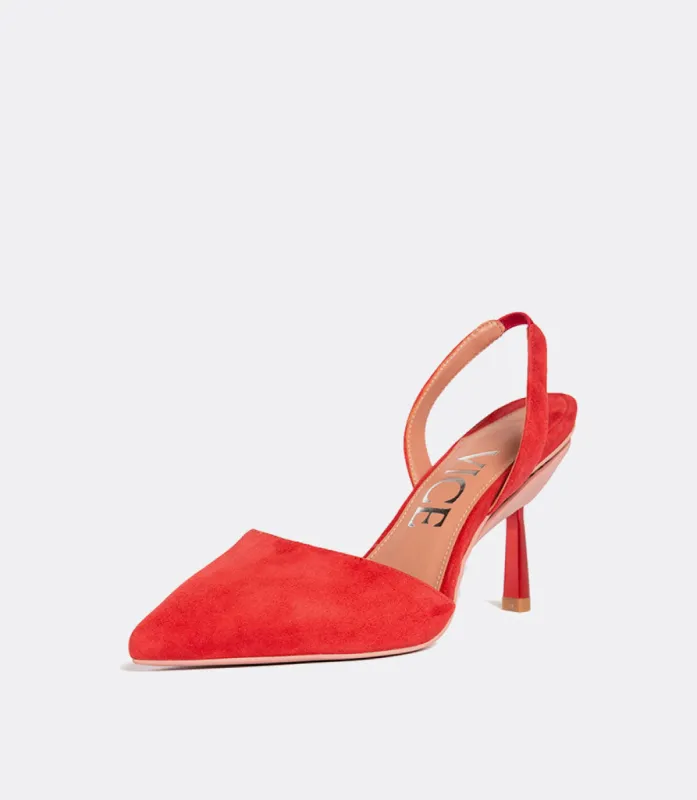 Everyday Heel in Red sold by VICE VERSA