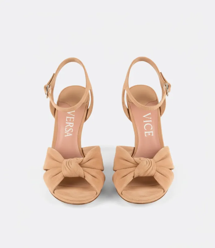Everyday Sandals in Milk Tea Suede made by VICE VERSA