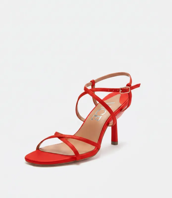 Strappy Sandals in Red made by VICE VERSA