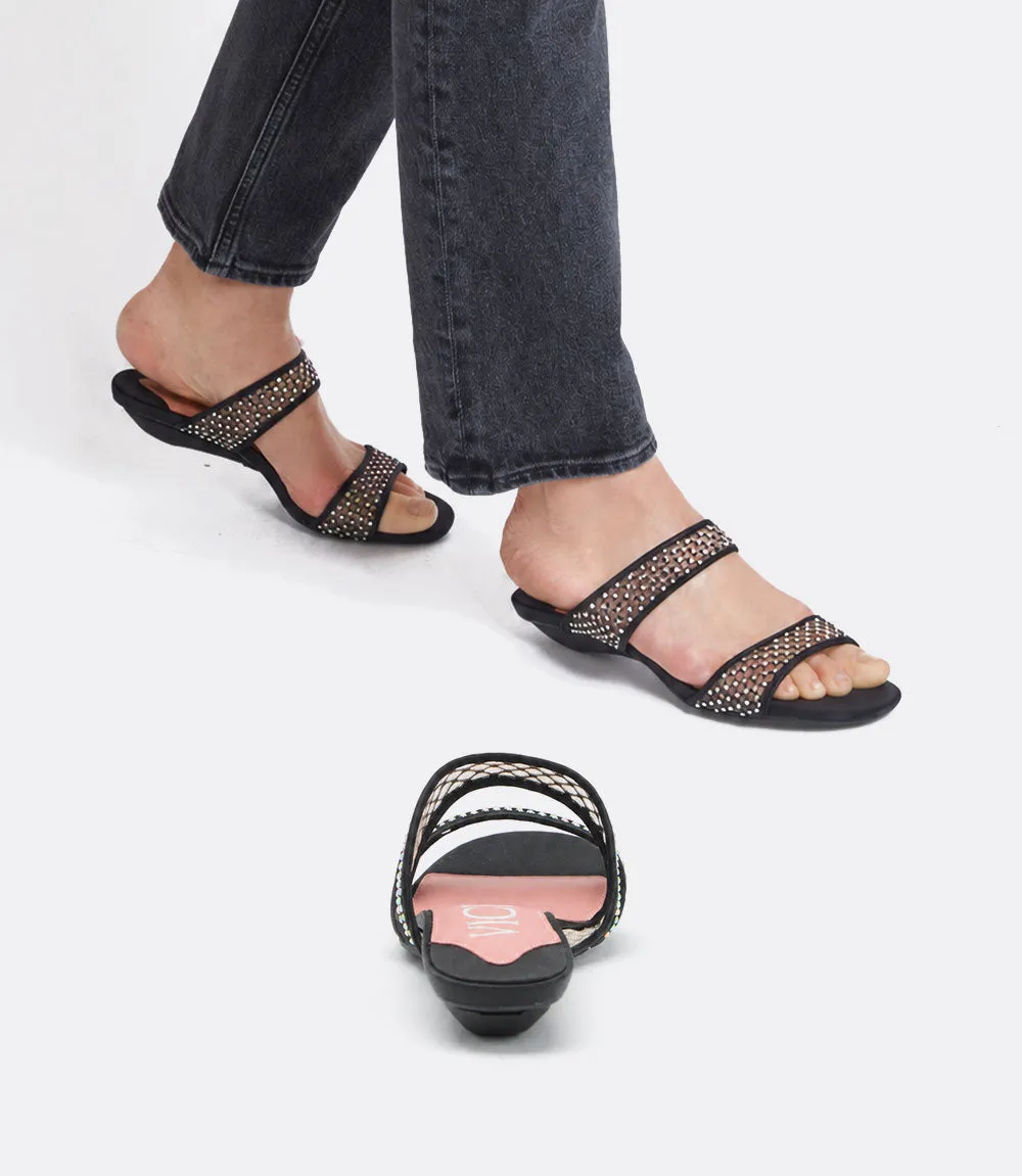 Mia Mules in Black Crystal Mesh sold by VICE VERSA product image thumbnail 3