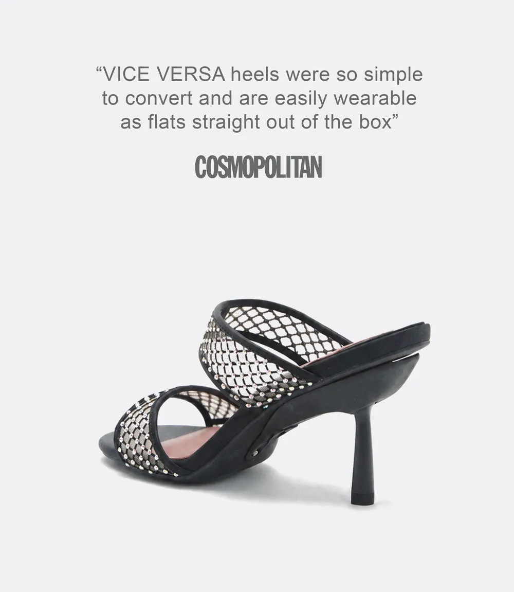 Mia Mules in Black Crystal Mesh sold by VICE VERSA product image thumbnail 5