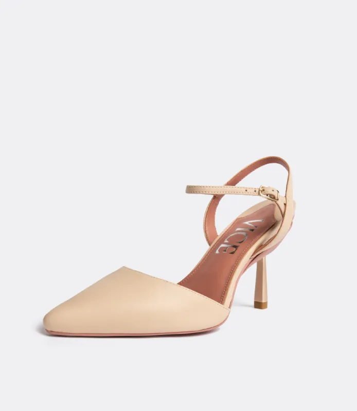 Everyday Heel in Beige sold by VICE VERSA