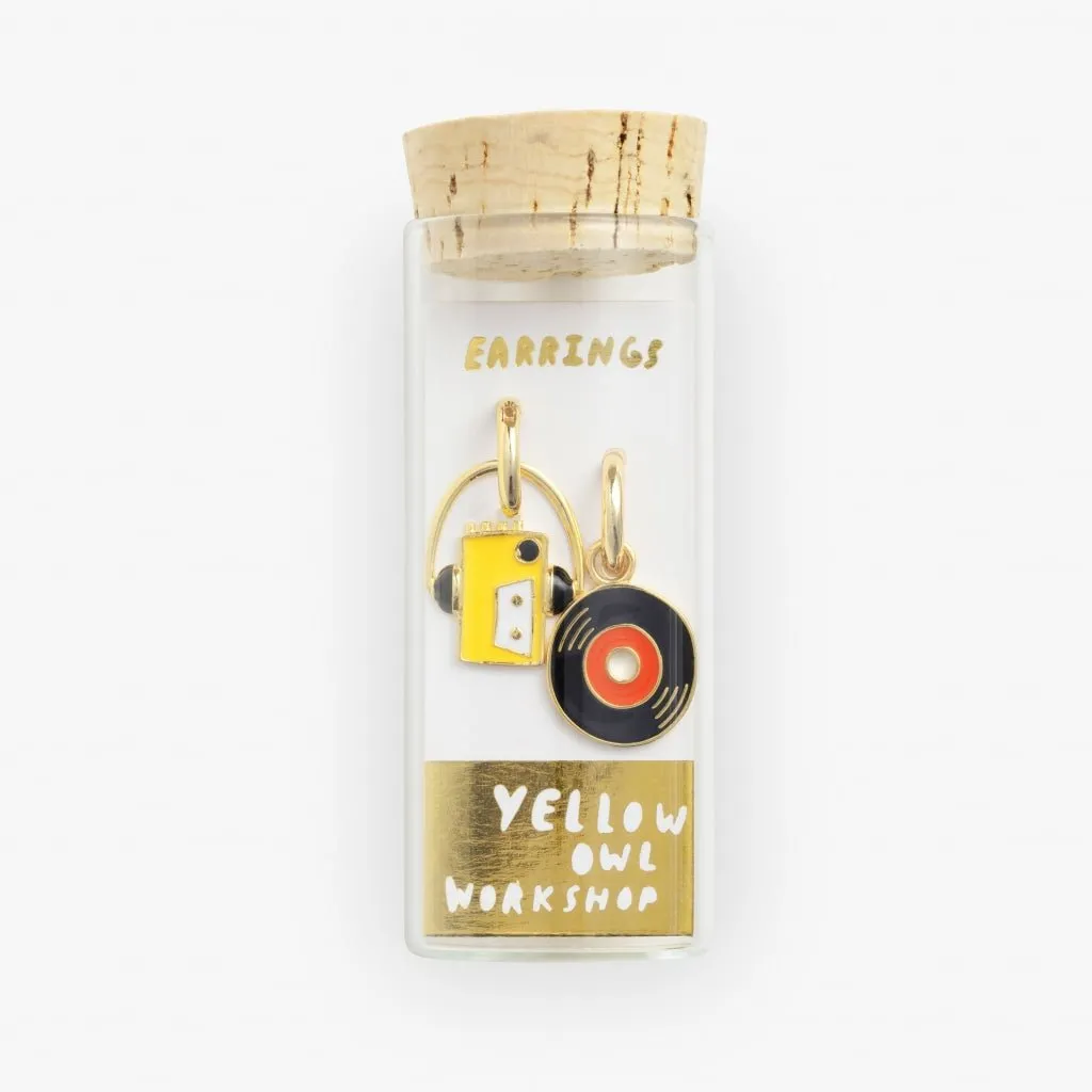 Walkman & 7" Hoop Earrings sold by Yellow Owl Workshop product image thumbnail 3