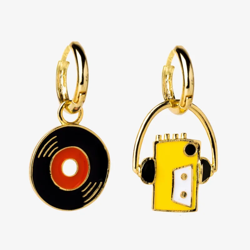 Walkman & 7" Hoop Earrings sold by Yellow Owl Workshop