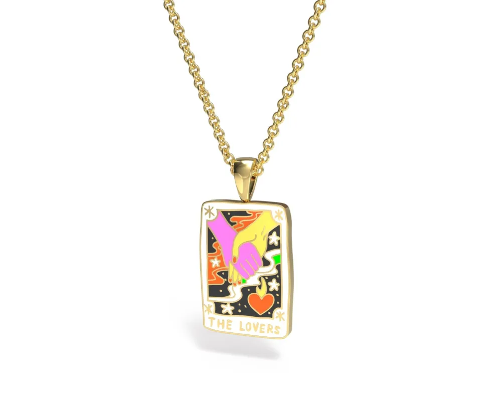 Tarot Lovers Pendant sold by Yellow Owl Workshop
