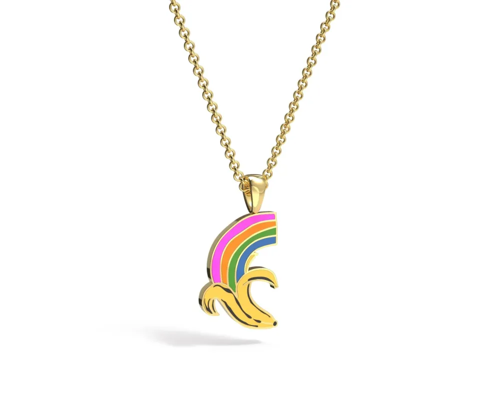 Banana Rainbow Pendant sold by Yellow Owl Workshop