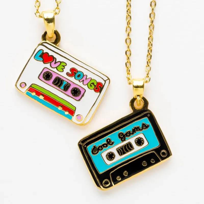 Cool Jams & Love Songs - Double Sided Pendant sold by Yellow Owl Workshop