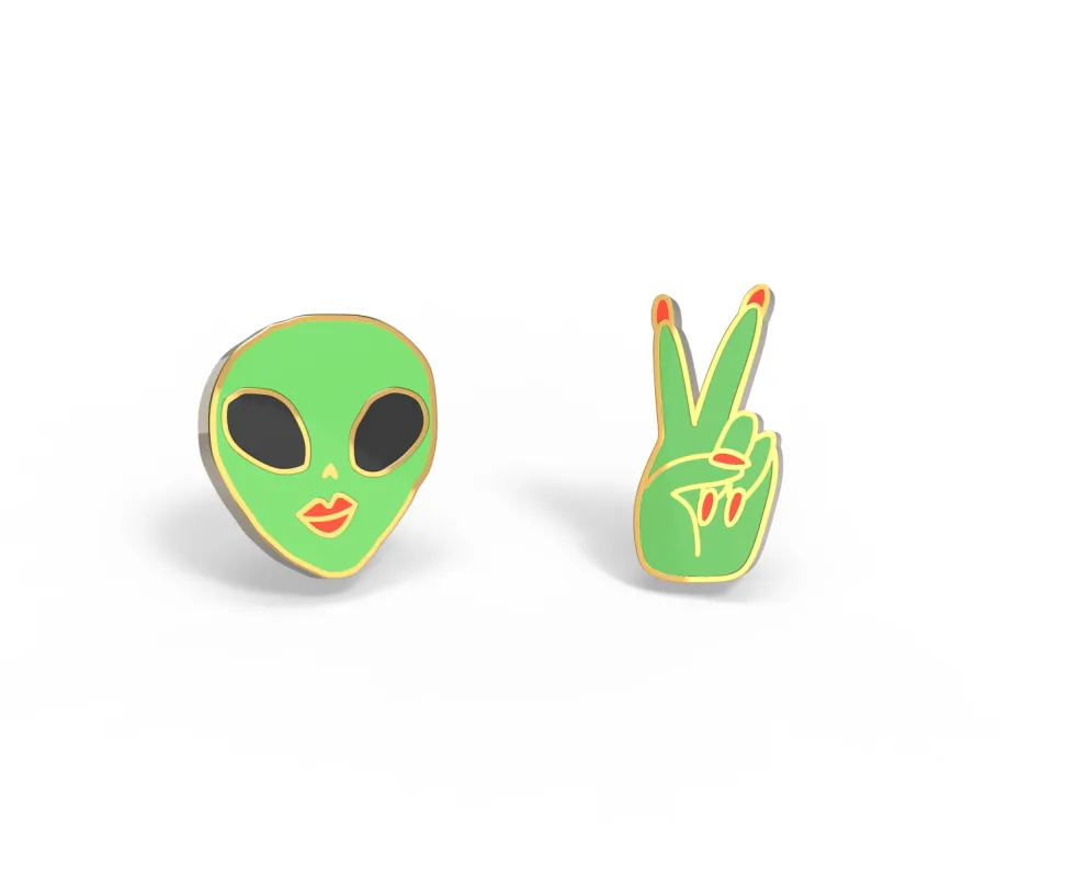 Alien Earrings sold by Yellow Owl Workshop