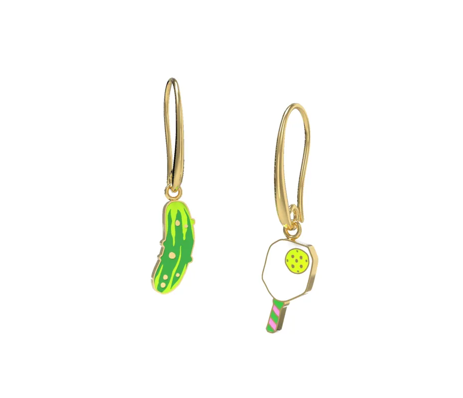 Pickle Ball Drop Earrings sold by Yellow Owl Workshop