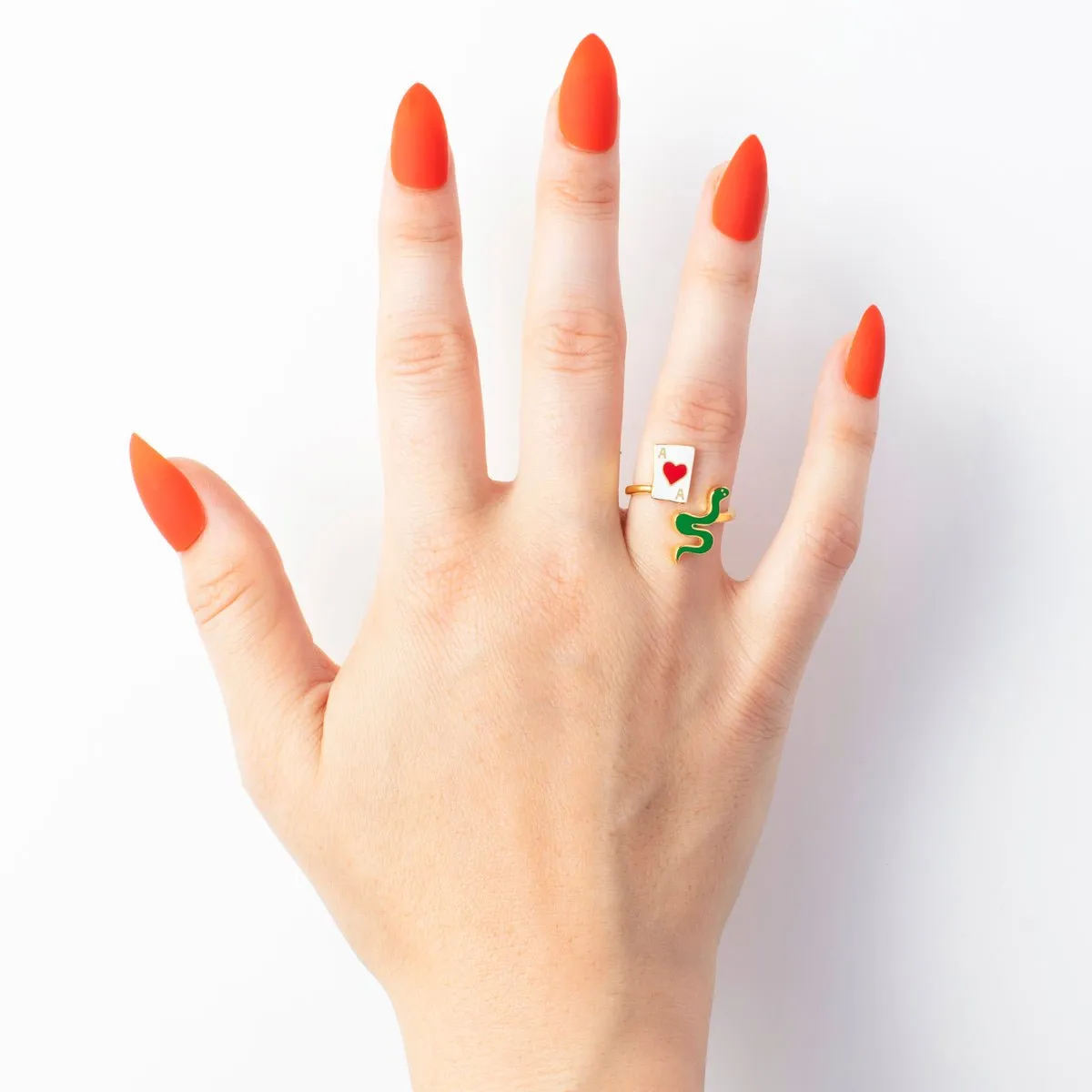 Ace of Hearts & Snake Ring sold by Yellow Owl Workshop product image thumbnail 2