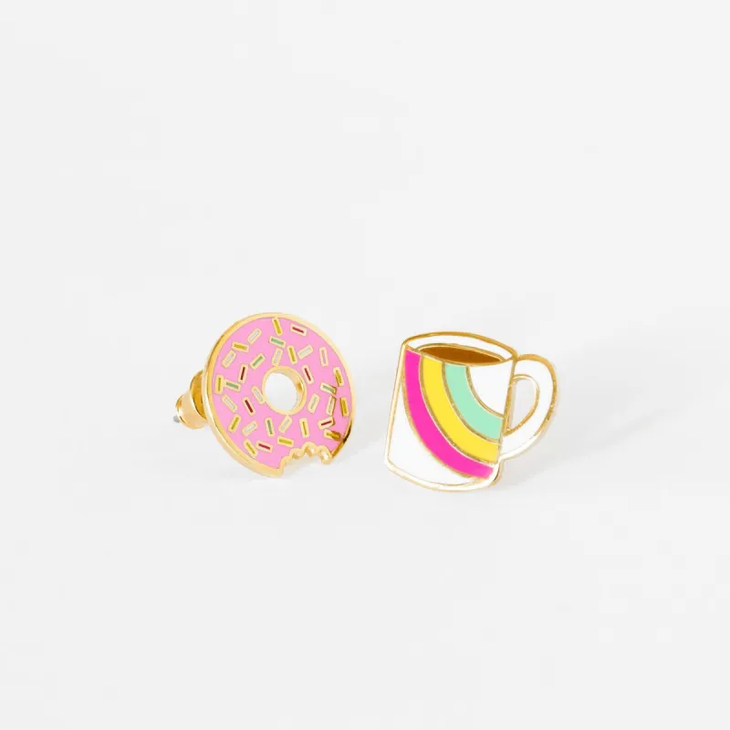 Coffee & Donut Earrings sold by Yellow Owl Workshop