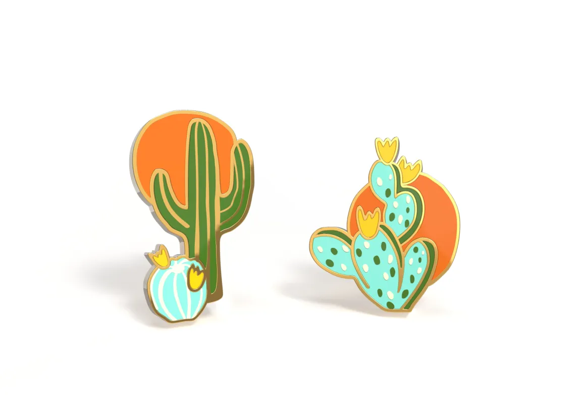 Cactus Sunset Earrings sold by Yellow Owl Workshop