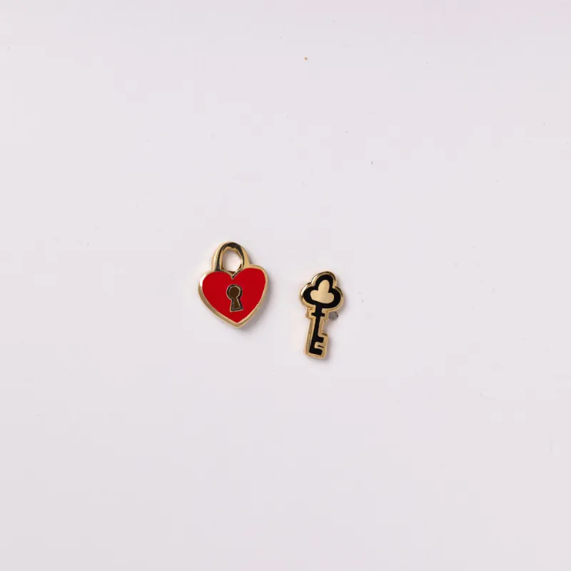 Heart Lock & Key Earrings sold by Yellow Owl Workshop