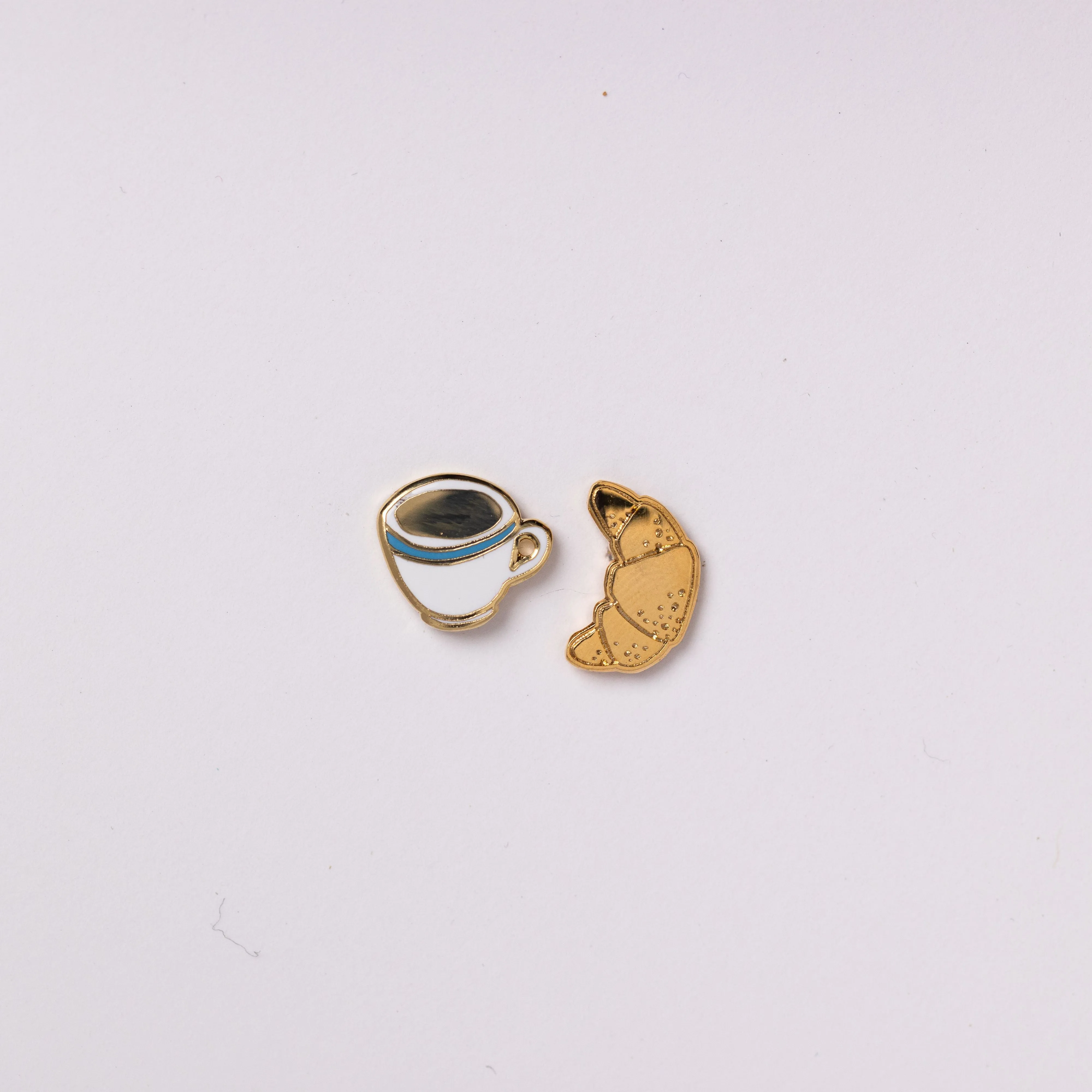 Coffee & Croissant Earrings sold by Yellow Owl Workshop