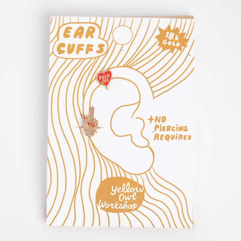 F*ck Off & Middle Finger Ear Cuffs sold by Yellow Owl Workshop