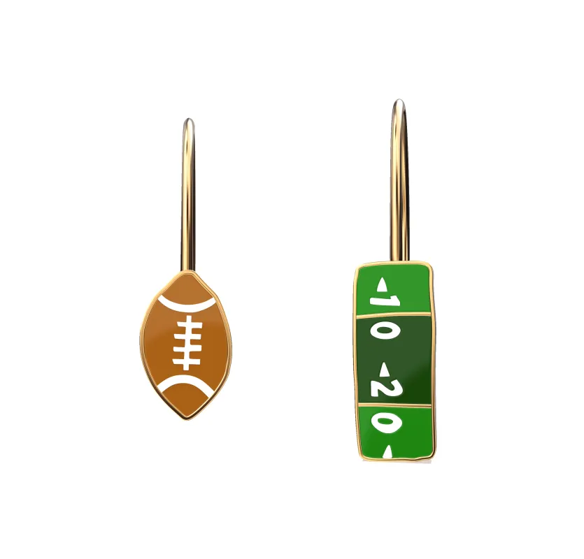 Football Fans Drop Earrings made by Yellow Owl Workshop