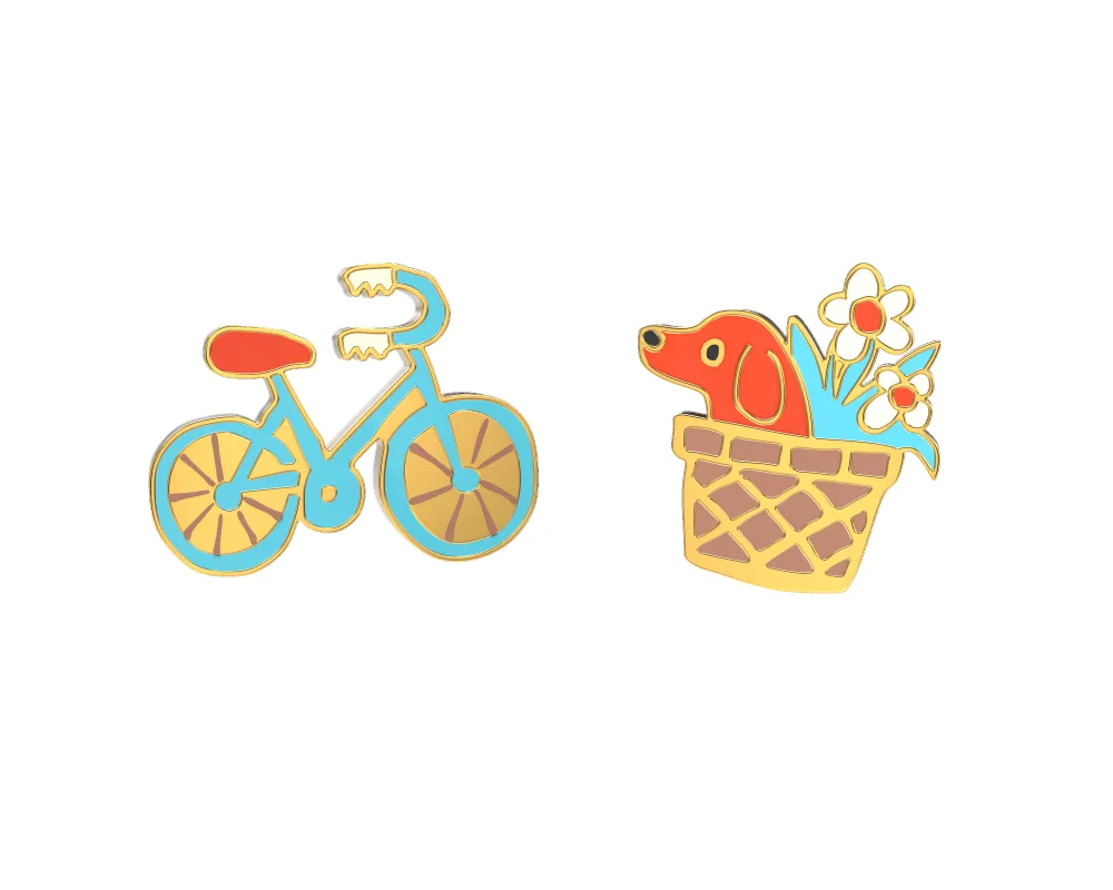 Bike & Basket Earrings sold by Yellow Owl Workshop