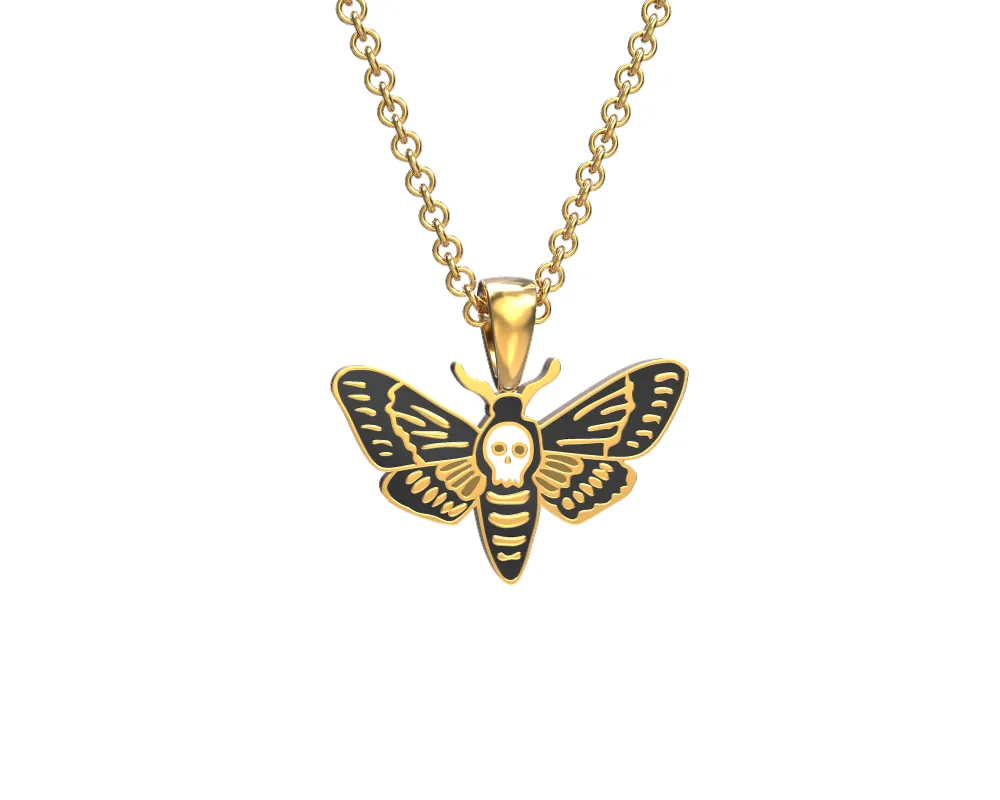 Deathshead Hawkmoth Pendant sold by Yellow Owl Workshop