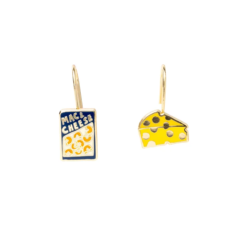 Mac & Cheese Drop Earrings sold by Yellow Owl Workshop