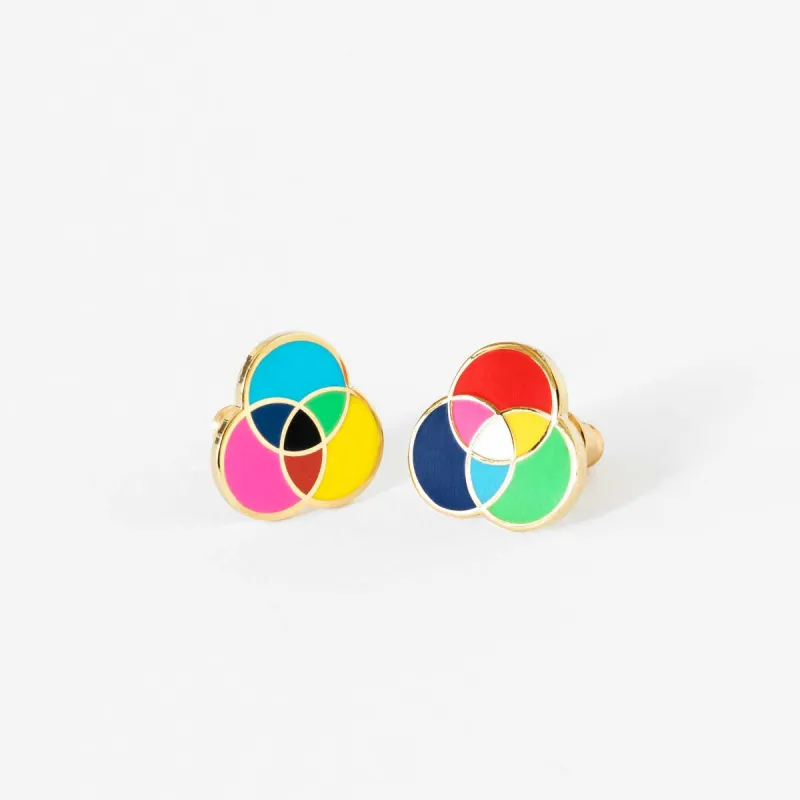 RGB & CMYK Earrings sold by Yellow Owl Workshop