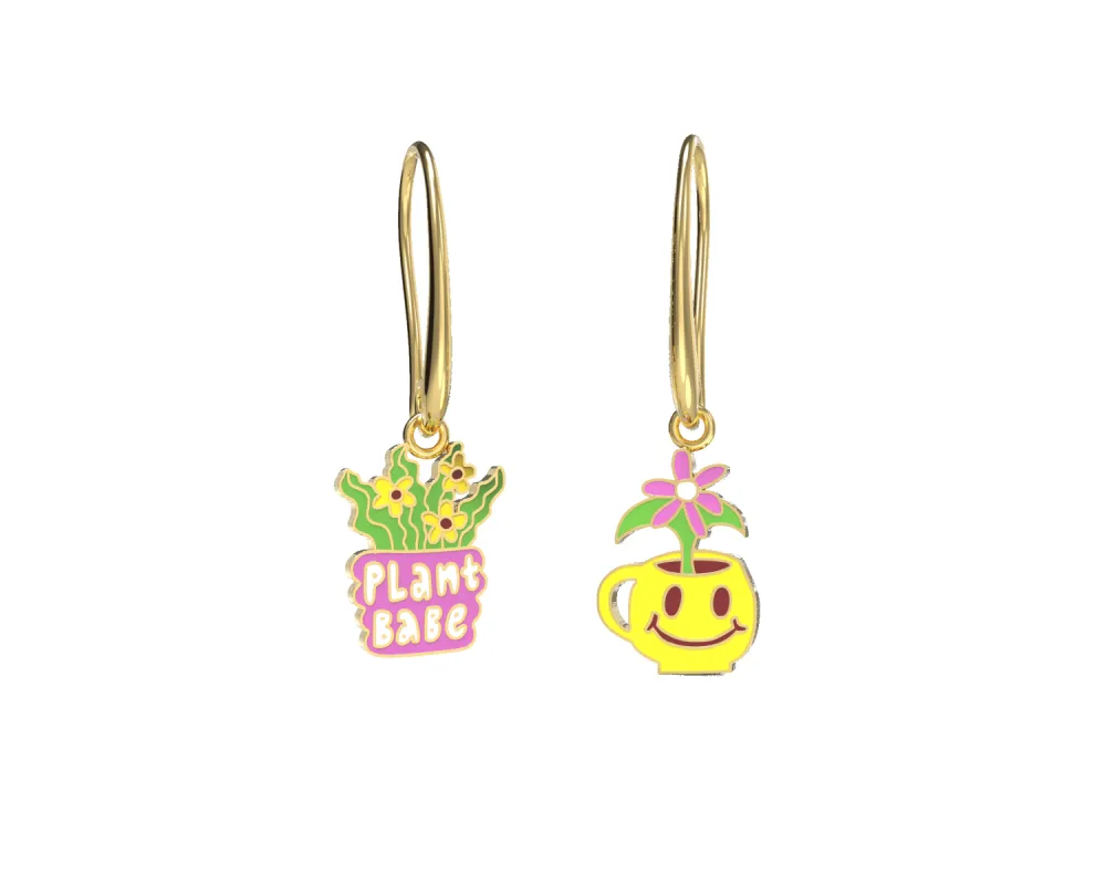 Plant Babe Drop Earrings sold by Yellow Owl Workshop
