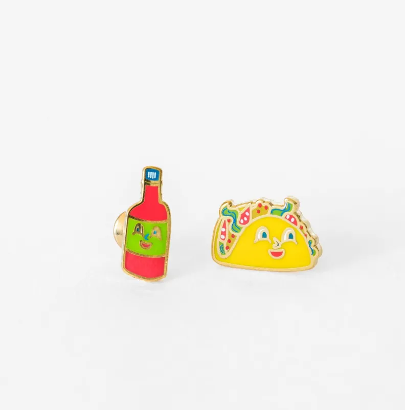 Taco & Hot Sauce Earrings sold by Yellow Owl Workshop