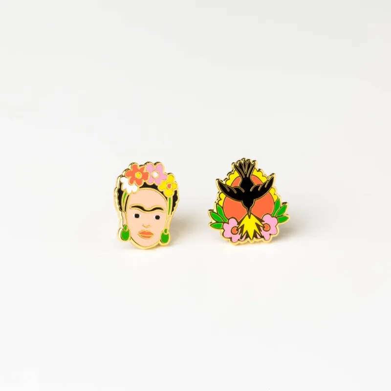 Frida Kahlo & Milagro Earrings sold by Yellow Owl Workshop