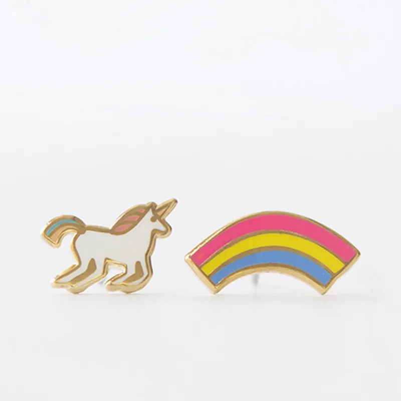 Unicorn & Rainbow Earrings sold by Yellow Owl Workshop