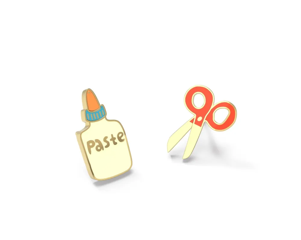 Paste & Scissors Earrings made by Yellow Owl Workshop