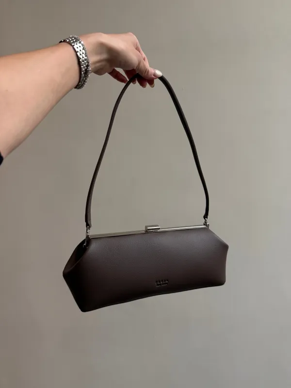 Framed Clutch Bag Espresso - Archive sold by Freja New York