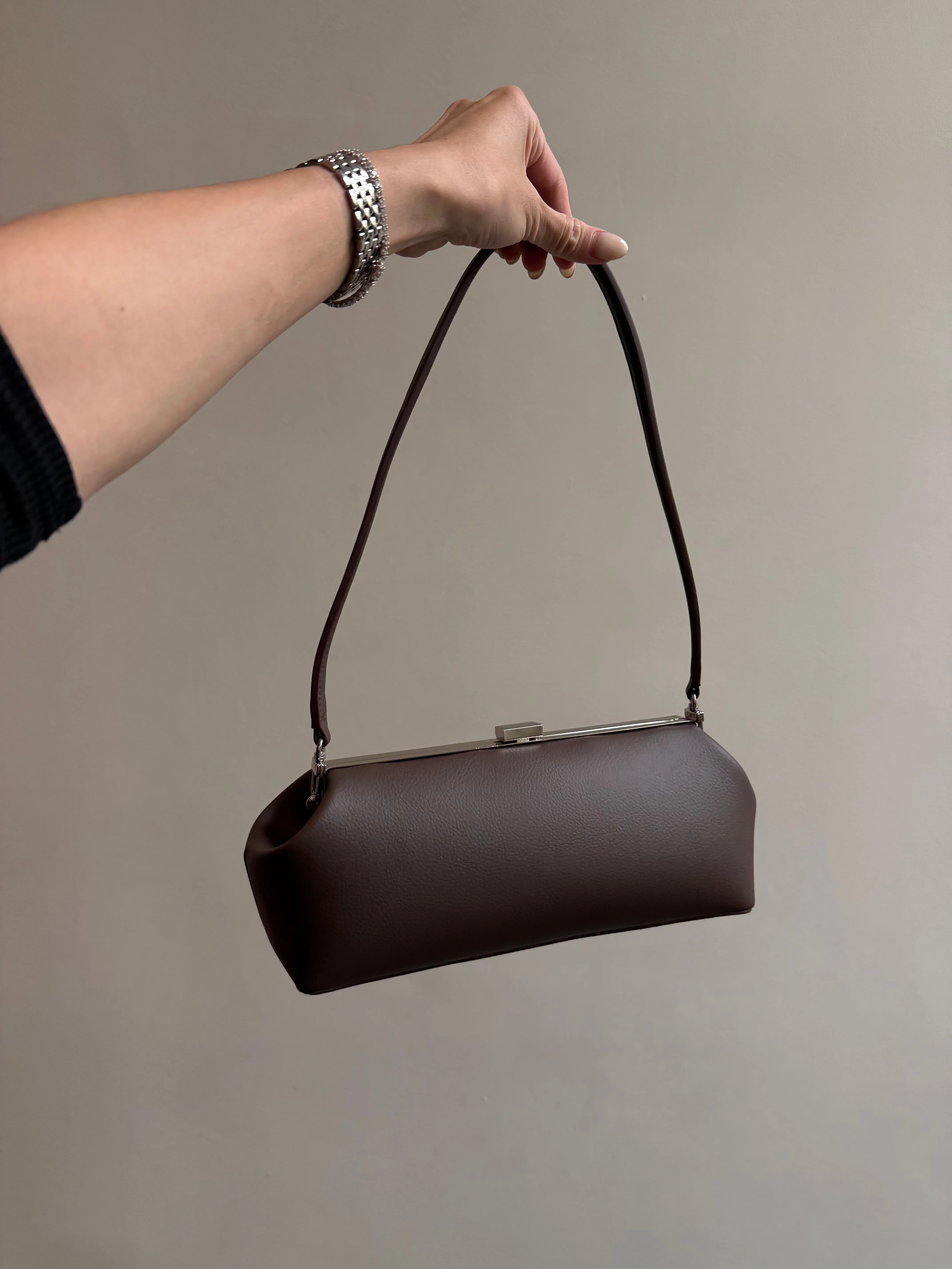 Framed Clutch Bag Espresso - Archive sold by Freja New York product image thumbnail 2