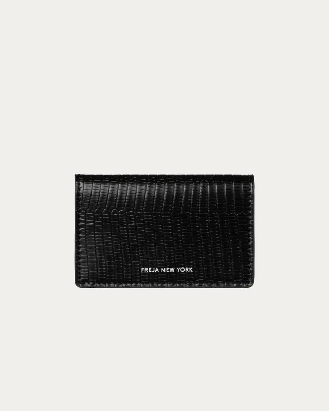 Cardholder Black Lizard made by Freja New York
