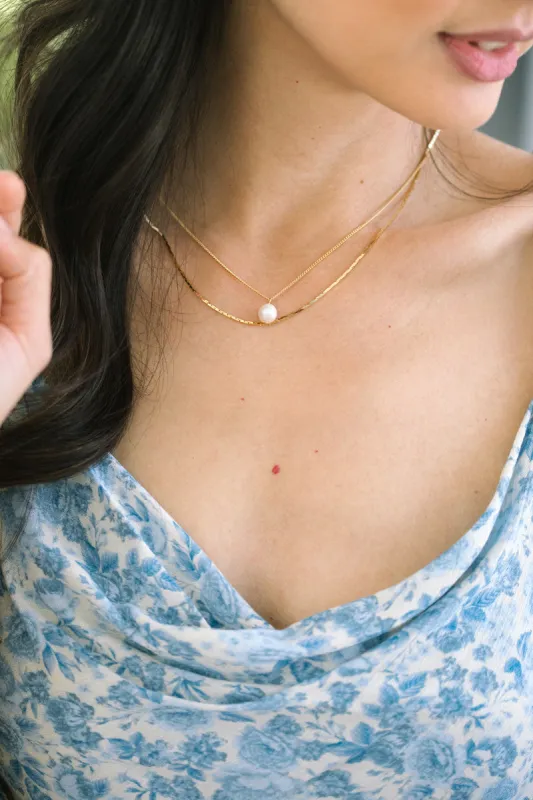 Ada Pearl Pendant Layered Necklace sold by Morning Lavender