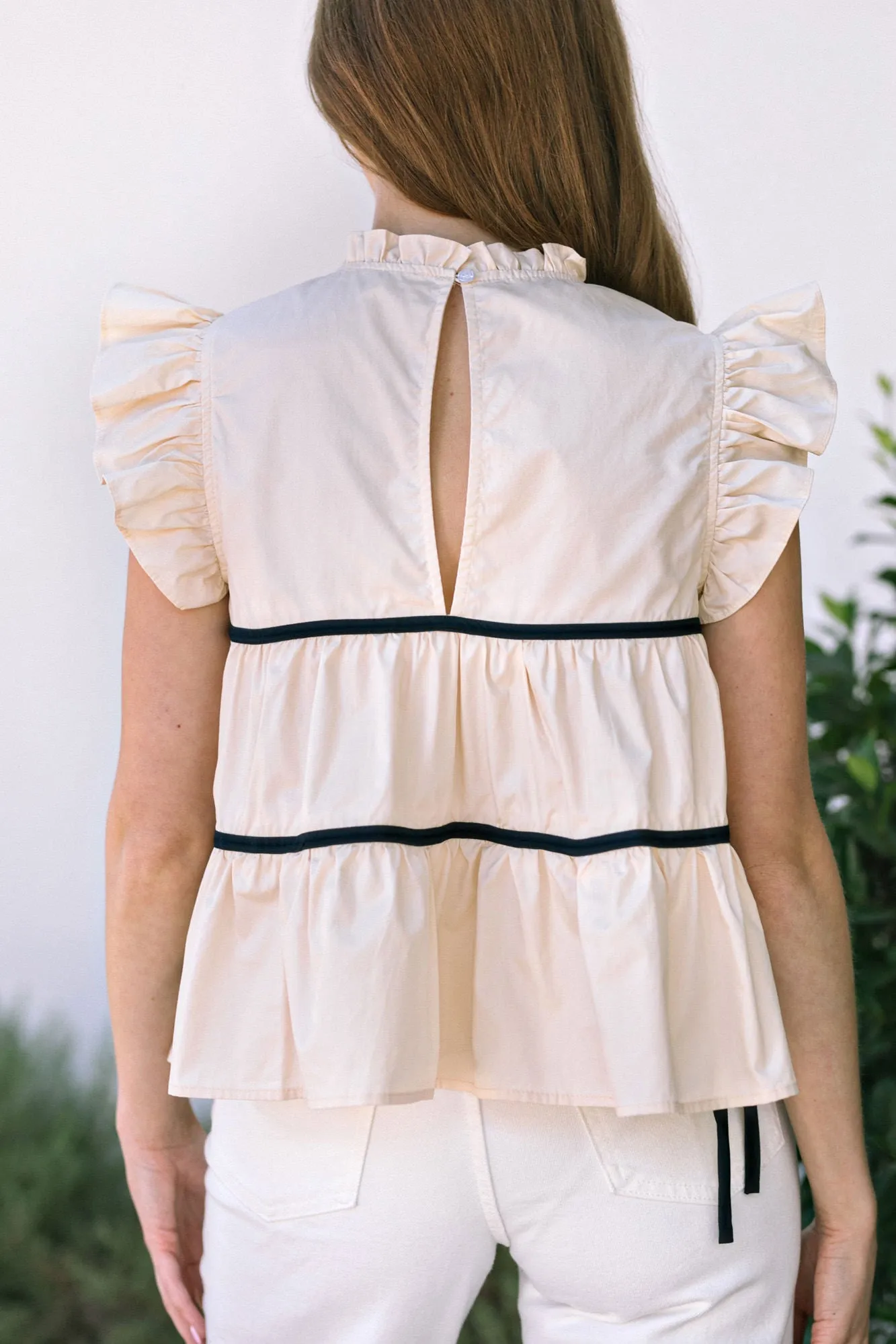 Bernadette Contrast Ruffled Top sold by Morning Lavender product image thumbnail 4