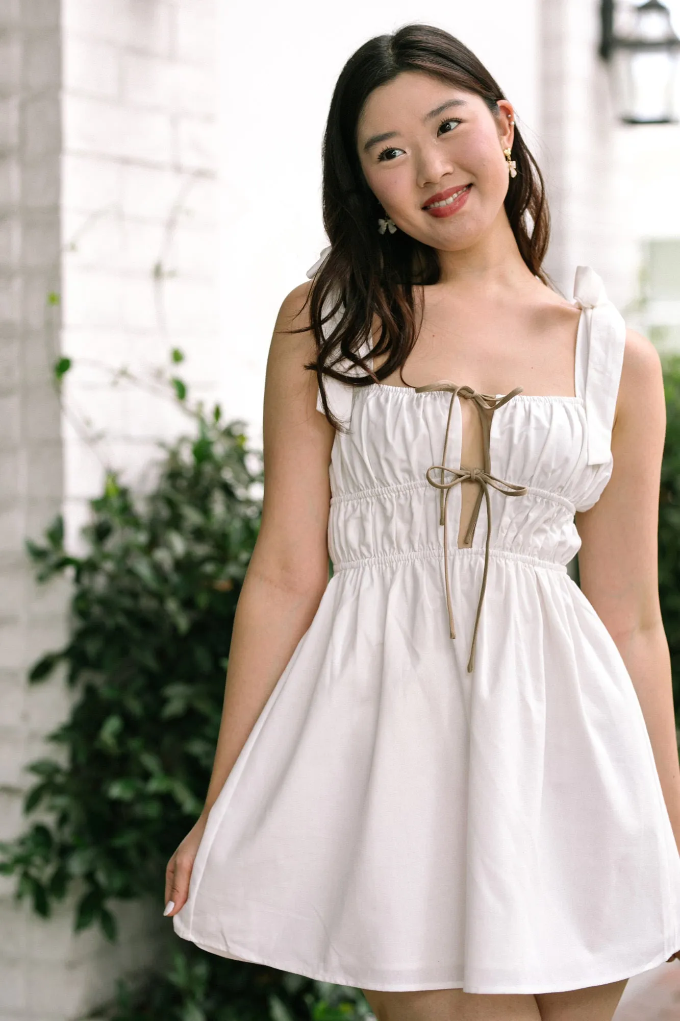 Cleo Tie Front Mini Dress sold by Morning Lavender product image thumbnail 3