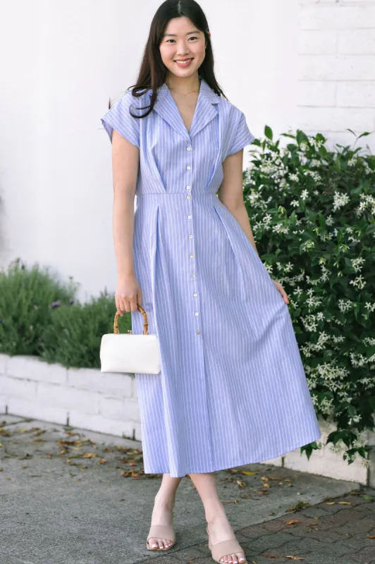 Shannon Striped Shirt Dress sold by Morning Lavender